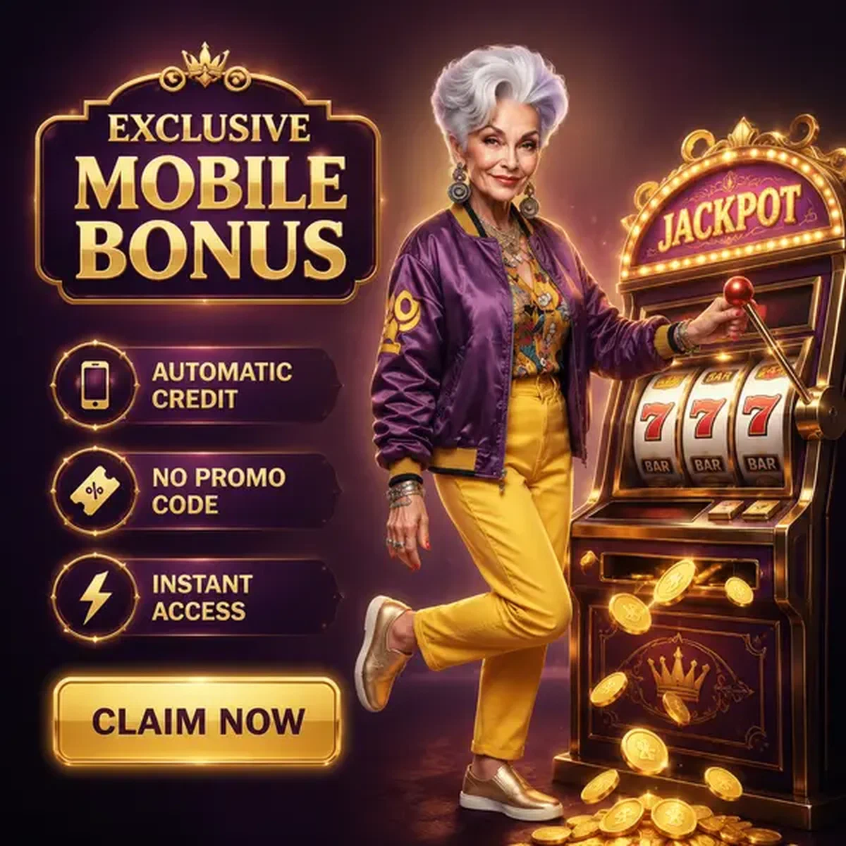 Jugador descarga la app de [Brand] mientras interactúa con una tragaperras brillante