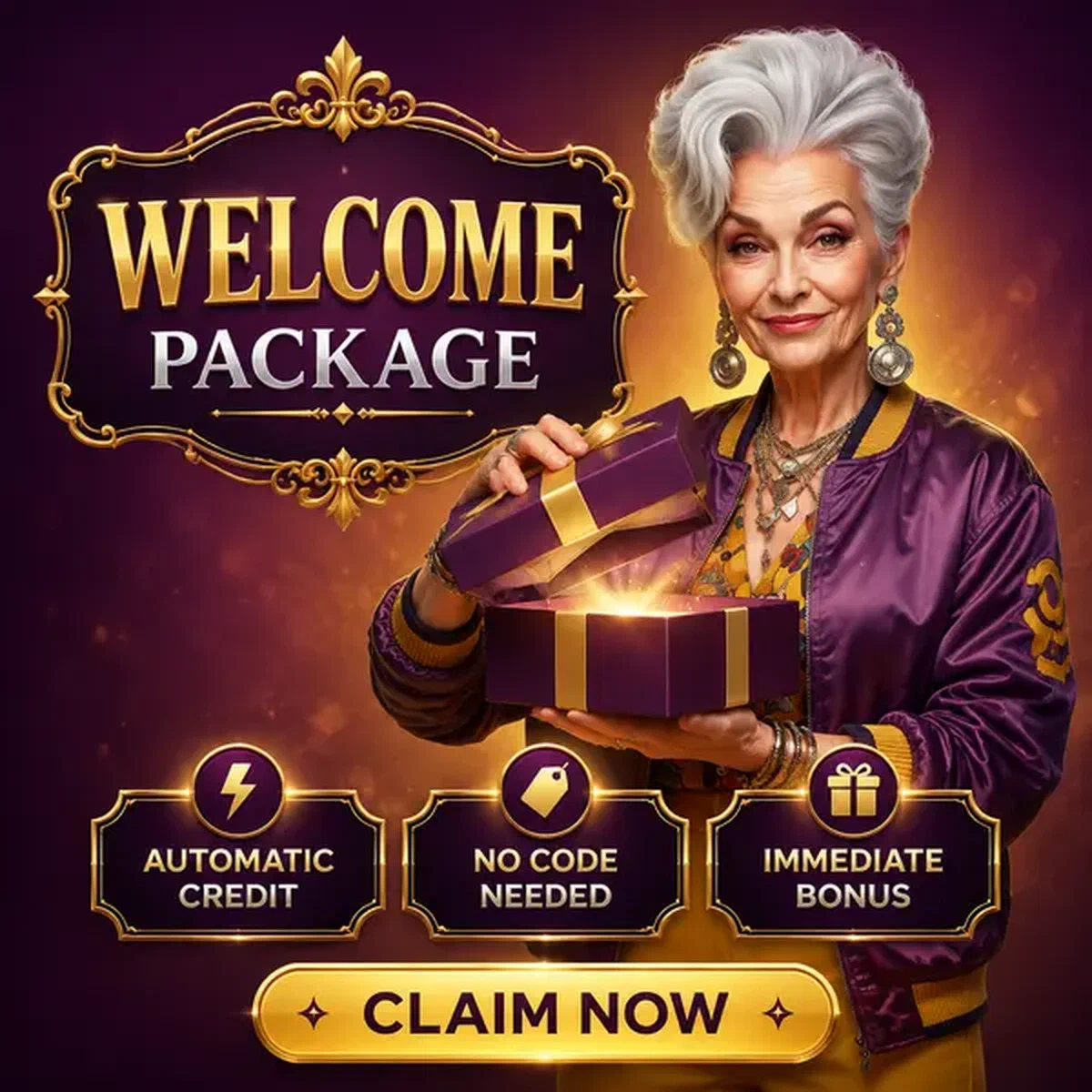 Jugador VIP presenta Tu Paquete de Bienvenida Esperando en el Cajero regalo de login en elegante casino